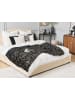 Beliani Kuscheldecke GODAVARI in Schwarz/Gold - (W) 130 x (H) 1 x (L) 180 cm