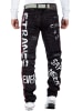 Cipo & Baxx Herren Straight Fit Jeans Mid Waist in Black