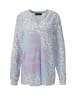 Aniston CASUAL Schlupfbluse in wollweiß-türkis-jeansblau-pink-malve