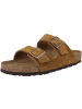 Birkenstock Sandale Arizona Veloursleder normal in hellbraun