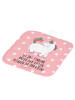 Mr. & Mrs. Panda Topflappen Einhorn Stolzieren mit Spruch in Rot Pastell