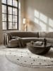 KADIMA DESIGN Teppich rund Abstrakt weich wohnlich Wohnzimmer Schlafzimmer gemütlich in Creme