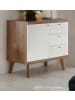 Furn.Design Sideboard weiß, Eiche Riviera, Kommode skandinavisch, 107 x 83 cm