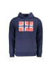 NORWAY 1963 Blau Baumwolle Herren Sweatshirt mit Kapuze