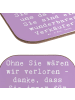 Mr. & Mrs. Panda Bierdeckel Spruch Wunderbarer Verkäufer mit Spruch in Lavendeltraum