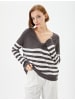 KOTON Sweater in Ekru Gestreift