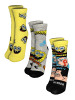 SpongeBob 3er Pack Spongebob Schwammkopf Socken Friends Söckchen Strümpfe in Mehrfarbig