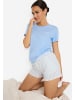 LSCN BY LASCANA Shorty in blau-ecru