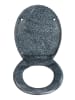 Wenko WC-Sitz OTTANA GRANIT - Duroplast, freifallend in Anthrazitfarben, 37,5 x 105 cm