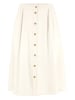 WITT WEIDEN Baumwoll-Leinen-Rock in ecru