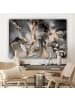 MuchoWow Leinwand bilder Abstrakte Kunst gold grau (BxH)