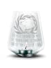 Mr. & Mrs. Panda Gravur Glas Hund Blumen mit Spruch in Transparent
