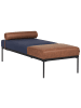 Beliani Chaiselongue MALMOS in Braun/Blau - (W) 172 x (H) 62 x (L) 73 cm
