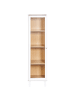 Beliani Vitrine TINGLEDALE in Weiß/Braun - (W) 40 x (H) 150 x (L) 38 cm