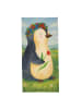 Mr. & Mrs. Panda Duschhandtuch Pinguin Blumen Design ohne Spruch in Weiß