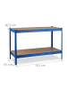 relaxdays Werkbank in Blau - (B)141 x (H)90,5 x (T)61 cm
