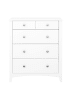 ebuy24 Kommode Mulon Weiß 80 x 40 cm