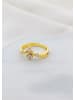 Hey Happiness Vergold. Ring Zirkonia 925 Sterlingsilber in Gold