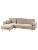 Beliani 3-Sitzer Sofa KAARINA in Braun - (W) 260 x (H) 87 x (L) 152 cm rechtsseitig