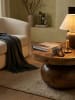 KADIMA DESIGN Couchtisch 50x50x30,5 cm Massivholz Walnussfarben Sofatisch