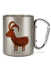 Mr. & Mrs. Panda Karabiner Becher Sternzeichen Steinbock ohne Sp... in Silber