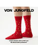 von Jungfeld Gemusterte Socken Vanillekipferl Icon in Rot