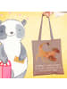 Mr. & Mrs. Panda Tragetasche Skorpion Biss mit Spruch in Braun Pastell