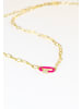 Ania Haie Halskette Neon Pink Carabiner in pink
