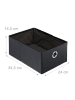 relaxdays Sitzbank in Schwarz - (B)76 x (H)38 x (T)38 cm