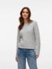 Vero Moda Strickpullover in Light Grey Melange