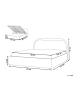 Beliani Doppelbett QUILLIEN in Beige/Grau - (W) 192 x (H) 91 x (L) 217 cm
