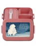 Mr. & Mrs. Panda Lunchbox Eisbär Umarmen Design mit Spruch in Rot Pastell