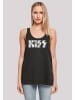 F4NT4STIC Tanktop Kiss Rock Band Vintage Logo in schwarz