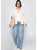 SASSYCLASSY Rippstrickoberteil mit Cut-Outs in Creme