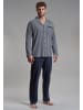 Götzburg Pyjama Brooklyn in blau-mittel-Minimal