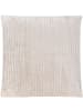 Aspero 2 Kissenbezüge aus Streifen-Flanell 45 x 45 cm Zarate in Taupe