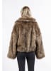 myMo Faux Fur Jacke in Braun