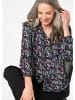 GOLDNER Kurzgröße:  Druckbluse Druckbluse in schwarz / gemustert