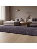 KADIMA DESIGN Teppich Hochflor Shaggy Uni-Look Polypropylen Wohnzimmer in VIOLETT