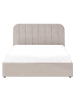 Beliani 3-tlg Doppelbett CHALLANS in Beige/Schwarz