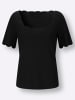 creation L Kurzarmshirt in schwarz
