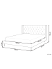 Beliani 2-tlg Doppelbett FORBACH in Grau