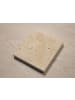Feldmann-Wohnen Vitrine Travertino Wildeiche Tabak / Travertin Naturstein 100 / 46 / 106cm