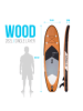 Apollo Aufblasbares Stand Up Paddle Board " SUP - Wood " in holz