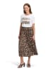 Betty Barclay Plisseerock mit Gummizug in Schwarz/Beige