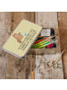 Mr. & Mrs. Panda Gebäckdose Katze Wasserglas mit Spruch in Gelb Pastell
