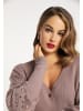faina Damen Strickjacke in Dunkeltaupe