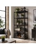 relaxdays Schwerlastregal in Schwarz/ Braun - (B)90 x (H)200 x (T)60 cm