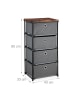 relaxdays Kommode in Grau/ Braun - (B)43 X (H)85 x (T)33 cm