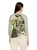 Betty Barclay Shirtjacke mit Rippenstruktur in Khaki/Cream
